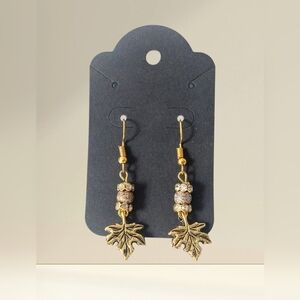 Gold Leaf Dangle Earrings